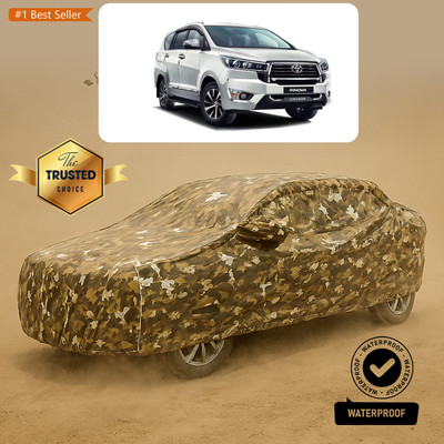 CODOKI Car Cover For Toyota Innova (With Mirror Pockets)(Yellow, White)