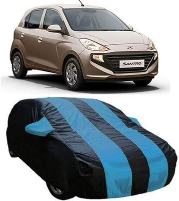 AASTER Car Cover For Hyundai Santro (With Mirror Pockets)(Blue, Blue)