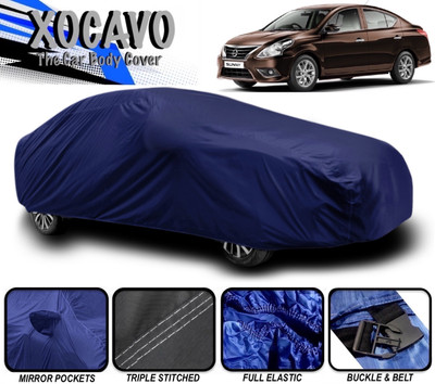 XOCAVO Car Cover For Nissan Sunny (With Mirror Pockets)(Blue)