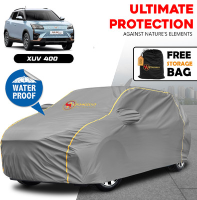 AUTOMOZEXO Car Cover For Mahindra Universal For Car (With Mirror Pockets)(Grey)