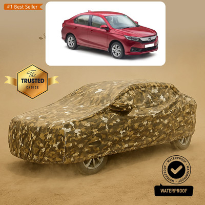 PAGORA Car Cover For Honda Amaze VX i-DTEC (With Mirror Pockets)(Yellow)