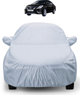 MOCKHE Car Cover For Nissan Sunny (With Mirror Pockets)(Silver)