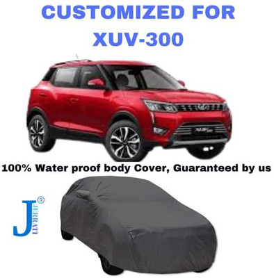 JERRATI Car Cover For Mahindra XUV300 W4 Diesel (With Mirror Pockets)(Grey)