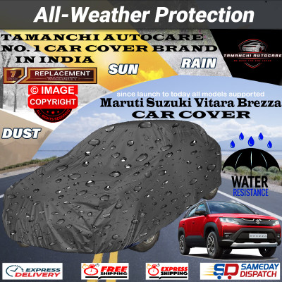 Tamanchi Autocare Car Cover For Maruti Suzuki Vitara Brezza(Grey)