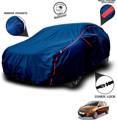 SEBONGO Car Cover For Tata Indigo eCS (With Mirror Pockets)(Blue)