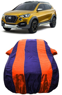 Wegather Car Cover For Datsun Go-Cross (With Mirror Pockets)(Orange)