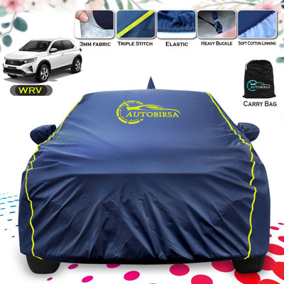 AUTOBIRSA Car Cover For Honda WRV (With Mirror Pockets)(Blue)