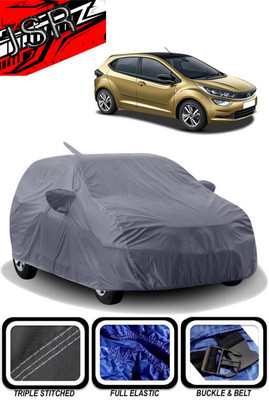 J S R Car Cover For Tata Altroz XM Petrol (With Mirror Pockets)(Grey)
