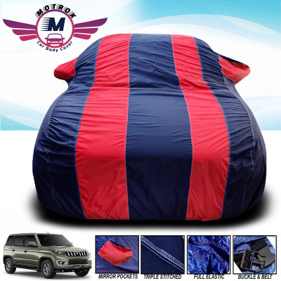 MoTRoX Car Cover For Datsun Go+ (With Mirror Pockets)(Red, Blue)