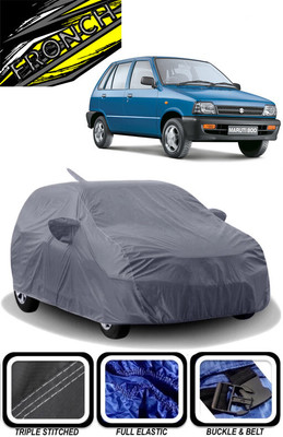 FRONCH Car Cover For Maruti Suzuki 800 Std BSII (With Mirror Pockets)(Grey)