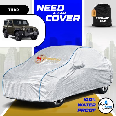 AUTOMOZEXO Car Cover For Mahindra Thar (With Mirror Pockets)(Silver)