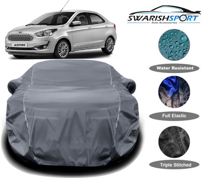 Swarish Car Cover For Ford Aspire (With Mirror Pockets)(Grey)