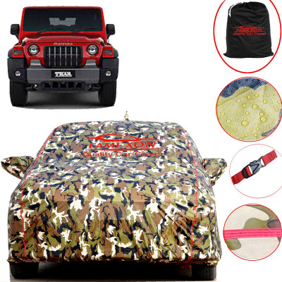 FAMEXON Car Cover For Hyundai Thar, Thar DI 4X4, Thar Facelift, Thar DI 4X2 (Without Mirror Pockets)(Multicolor)