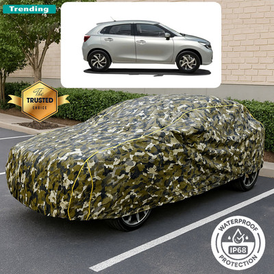 GOSHIV-car and bike accessories Car Cover For Toyota Glanza V (With Mirror Pockets)(Yellow, Black)