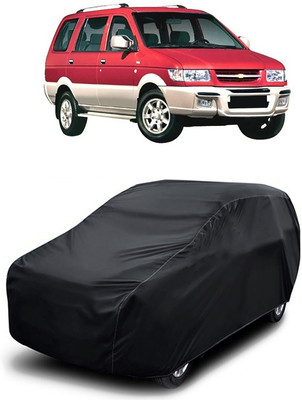MoTRoX Car Cover For Chevrolet Tavera (Without Mirror Pockets)(Black)