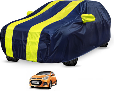 Auto Hub Car Cover For Hyundai Grand i10 (Without Mirror Pockets)(Black, Yellow)