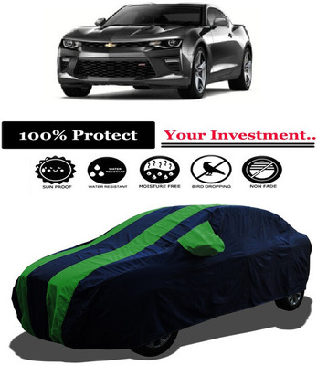 Amexride Car Cover For Chevrolet Camaro 6.2L (With Mirror Pockets)(Green)