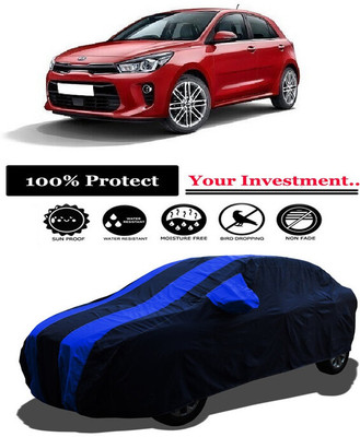 Amexride Car Cover For Kia Rio (With Mirror Pockets)(Multicolor)