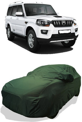 Coxtor Car Cover For Mahindra Scorpio 1.99 S4 Plus 4WD (With Mirror Pockets)(Green)