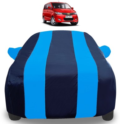 Auto Hub Car Cover For Chevrolet Enjoy (With Mirror Pockets)(Blue)