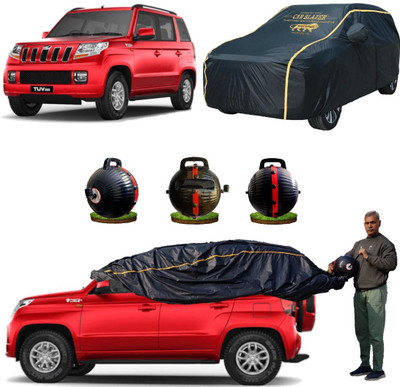 CARBLAZER Car Cover For Mahindra TUV300 (Without Mirror Pockets)(Black)