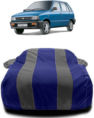 Autoprime Car Cover For Maruti 800 AC BSII (With Mirror Pockets)(Grey, Blue)