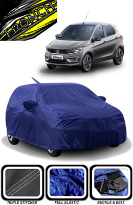 FRONCH Car Cover For Tata Tiago (With Mirror Pockets)(Blue)