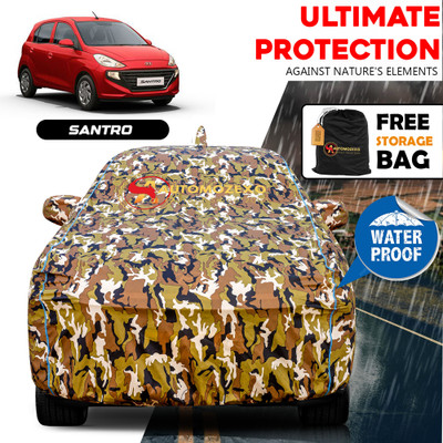 AUTOMOZEXO Car Cover For Hyundai Santro (With Mirror Pockets)(Multicolor)
