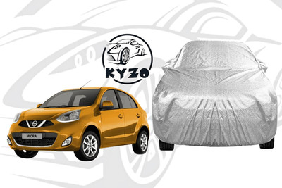KYZO Car Cover For Nissan Micra (With Mirror Pockets)(Silver)