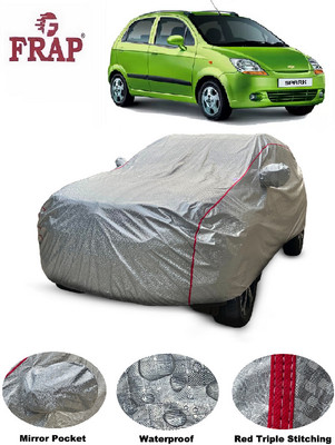 Frap Car Cover For Chevrolet Spark (With Mirror Pockets)(Silver)