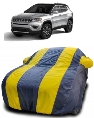 DIGGU Car Cover For Jeep Compass 2.0 Limited Plus 4X4 Diesel (With Mirror Pockets)(Yellow, Blue)