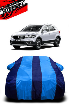 J S R Car Cover For Maruti S-Cross DDiS 200 Sigma (With Mirror Pockets)(Blue)