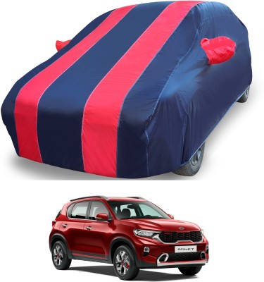 MOCKHE Car Cover For Kia Sonet (With Mirror Pockets)(Red)