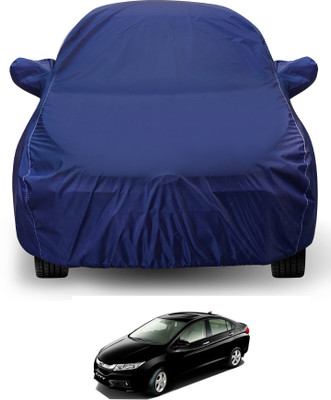 Auto Hub Car Cover For Honda City i-Vtec (With Mirror Pockets)(Blue)