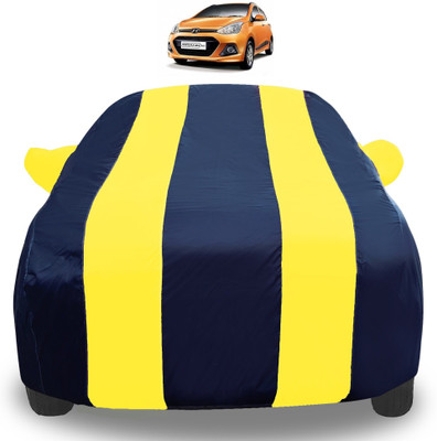 Auto Hub Car Cover For Hyundai Grand i10 (With Mirror Pockets)(Yellow)