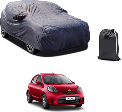 PAGORA Car Cover For Nissan Micra Active (With Mirror Pockets)(Grey)