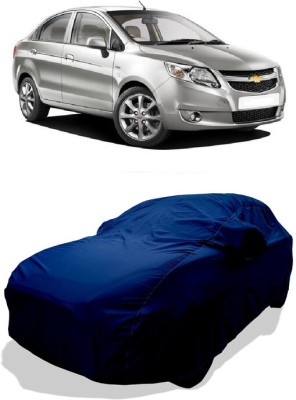 Coxtor Car Cover For Chevrolet Sail 1.3 Base (With Mirror Pockets)(Blue)