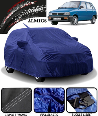 ALMICS Car Cover For Maruti Suzuki 800 (With Mirror Pockets)(Blue)