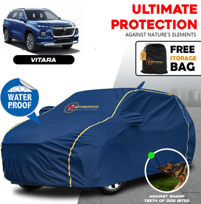 AUTOMOZEXO Car Cover For Maruti Grand Vitara (With Mirror Pockets)(Blue)