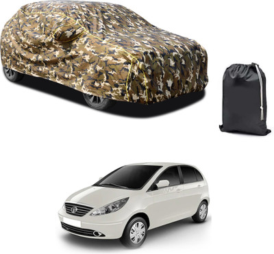 PAGORA Car Cover For Tata Vista Tech (With Mirror Pockets)(Yellow)