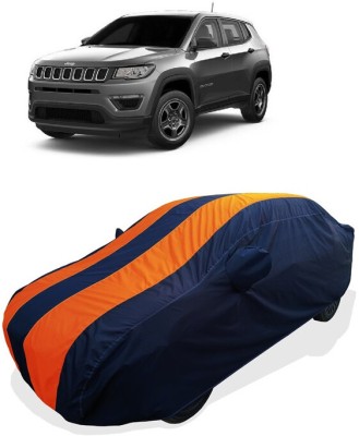 Coxtor Car Cover For Jeep Compass 2.0 Bedrock (With Mirror Pockets)(Orange)