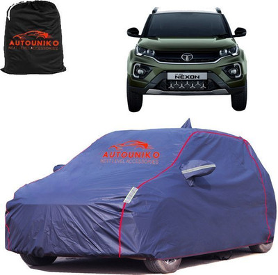 autouniko Car Cover For Tata Nexon, Nexon 1.2 Revotron XMA, Nexon 1.2 Revotron XZ (With Mirror Pockets)(Black, Yellow)