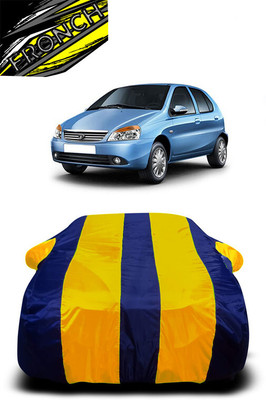 FRONCH Car Cover For Tata Indica DLX (With Mirror Pockets)(Yellow, Blue)