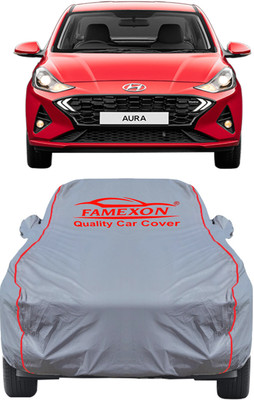FAMEXON Car Cover For Volkswagen Polo (With Mirror Pockets)(Grey)