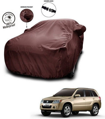 ANTHUB Car Cover For Maruti Suzuki Grand Vitara (With Mirror Pockets)(Maroon)