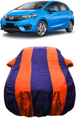 Wegather Car Cover For Honda Jazz V Petrol (With Mirror Pockets)(Orange)