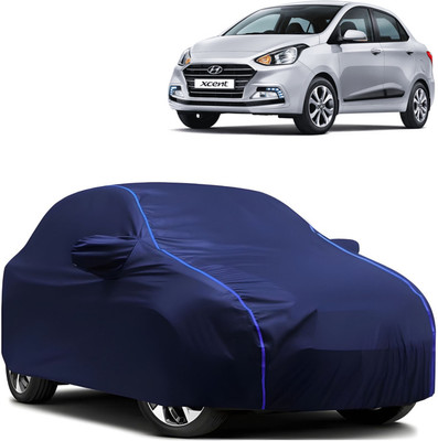 WSK Car Cover For Hyundai Xcent (With Mirror Pockets)(Blue)