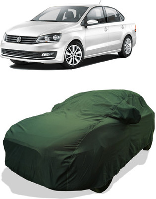 Coxtor Car Cover For Volkswagen Vento 1.6 Trendline (With Mirror Pockets)(Green)