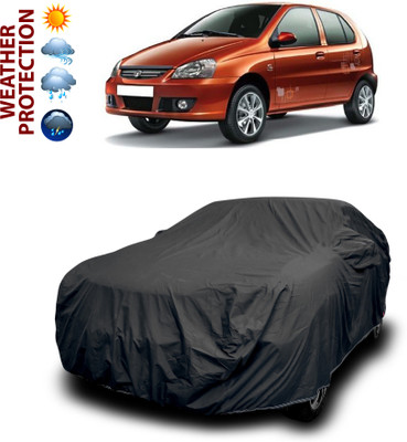 PAGORA Car Cover For Tata Indica V2 (With Mirror Pockets)(Black)