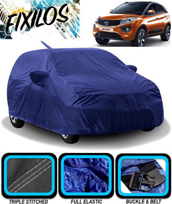 FIXILOS Car Cover For Tata Nexon (With Mirror Pockets)(Blue)